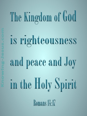 Romans 14:17 The Kingdom of God (aqua)